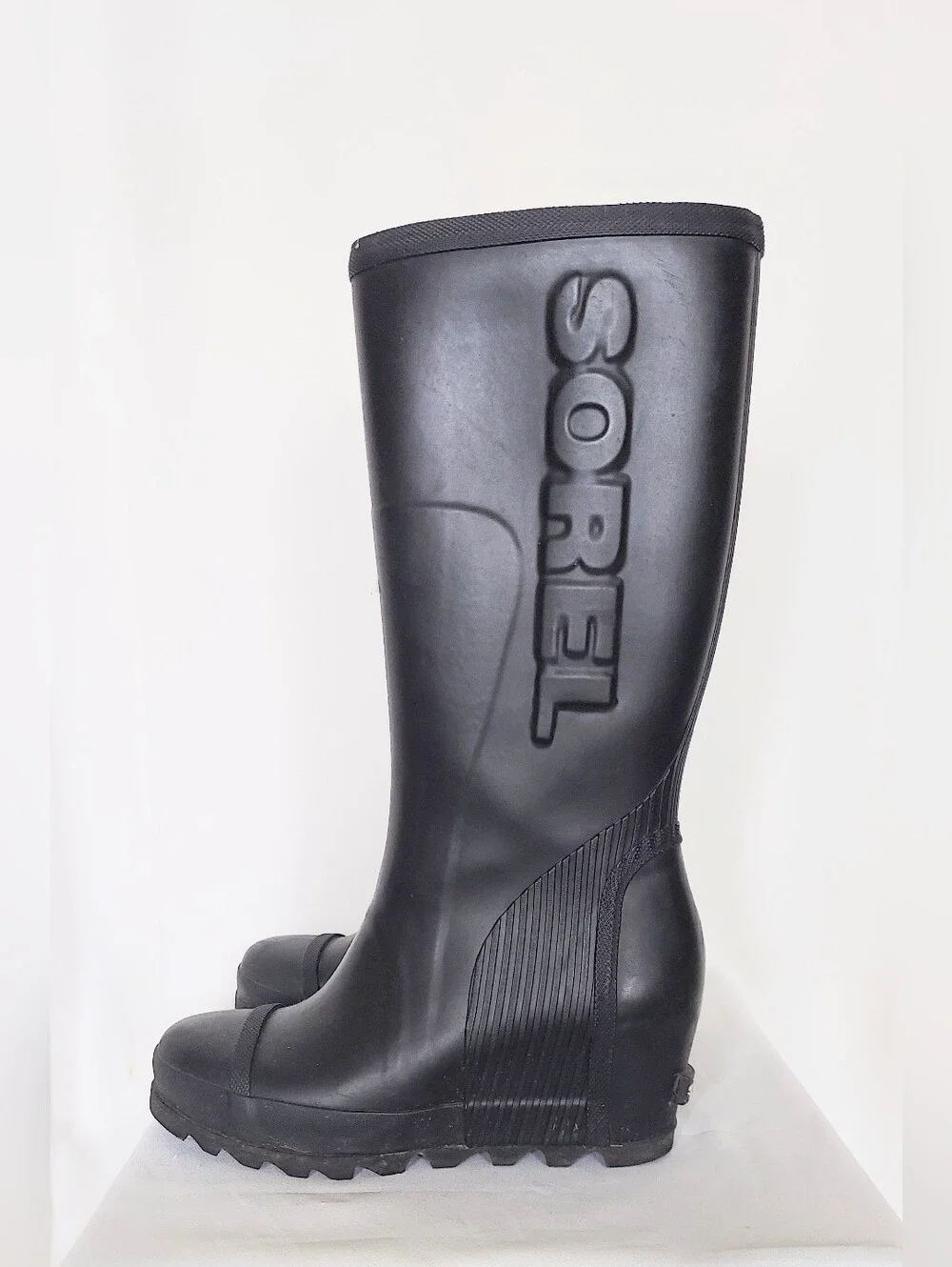 Sorel Joan of Arctic Tall Rain Boots Womens 9 Black NL2445 Waterproof